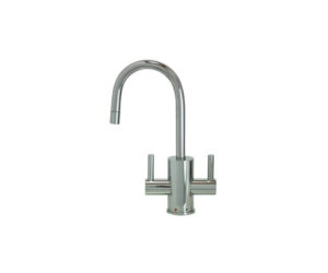 Hot & Cold Water Faucet with Contemporary Round Body & Handles