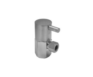 Contemporary Lever Handle Angle Valve - 1/2" Female IPS Inlet X 3/8" O.D. Compression Outlet