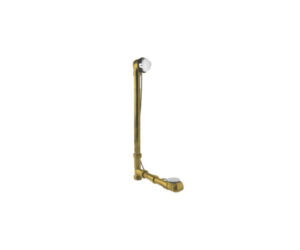 Brass Body Cable Operated Bath Waste & Overflow Drain with Rigid Overflow Neck for 22" Tub