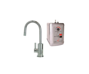 Hot Water Faucet with Contemporary Round Body & Handle & Little Little Gourmet¨ Premium Hot Water Tank