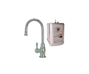 Hot Water Faucet with Traditional Curved Body & Curved Handle & Little Gourmet¨ Premium Hot Water Tank