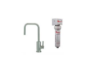 Point-of-Use Drinking Faucet with Contemporary Round Body & Handle (90° Spout) & Mountain Pure¨ Water Filtration System