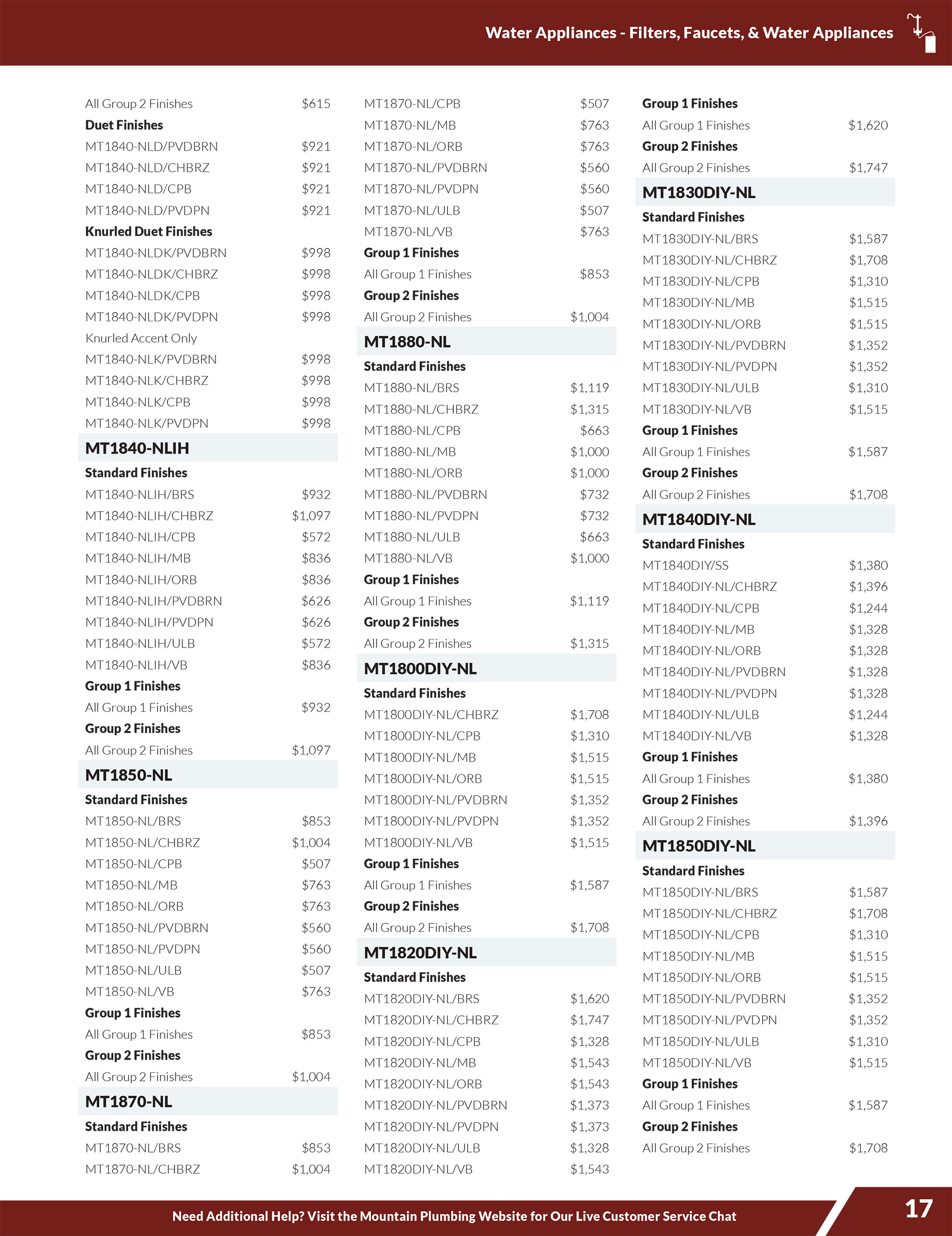 MPP 2026 Pricing Supplement - Filters Faucets Water Appliances -- PAGE2