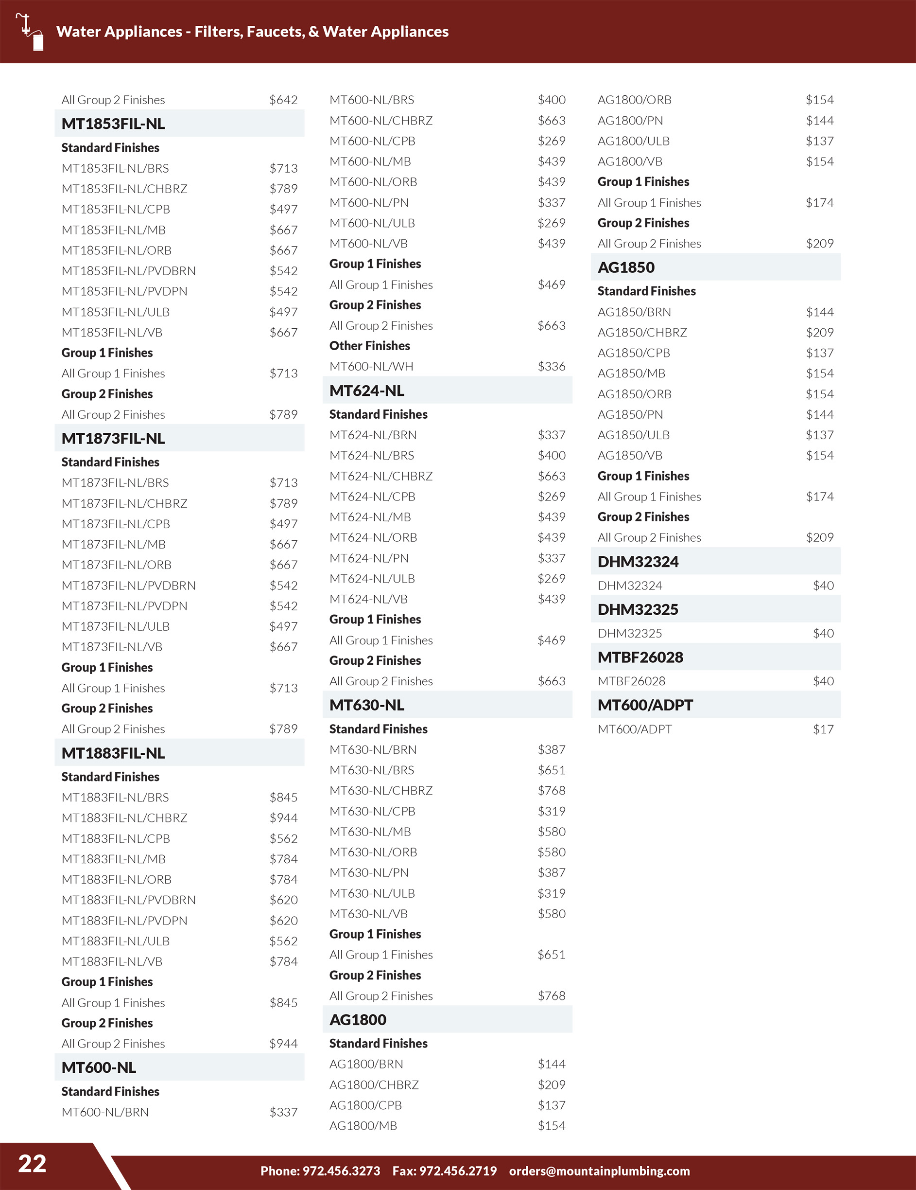 MPP 2026 Pricing Supplement - Filters Faucets Water Appliances -- PAGE7