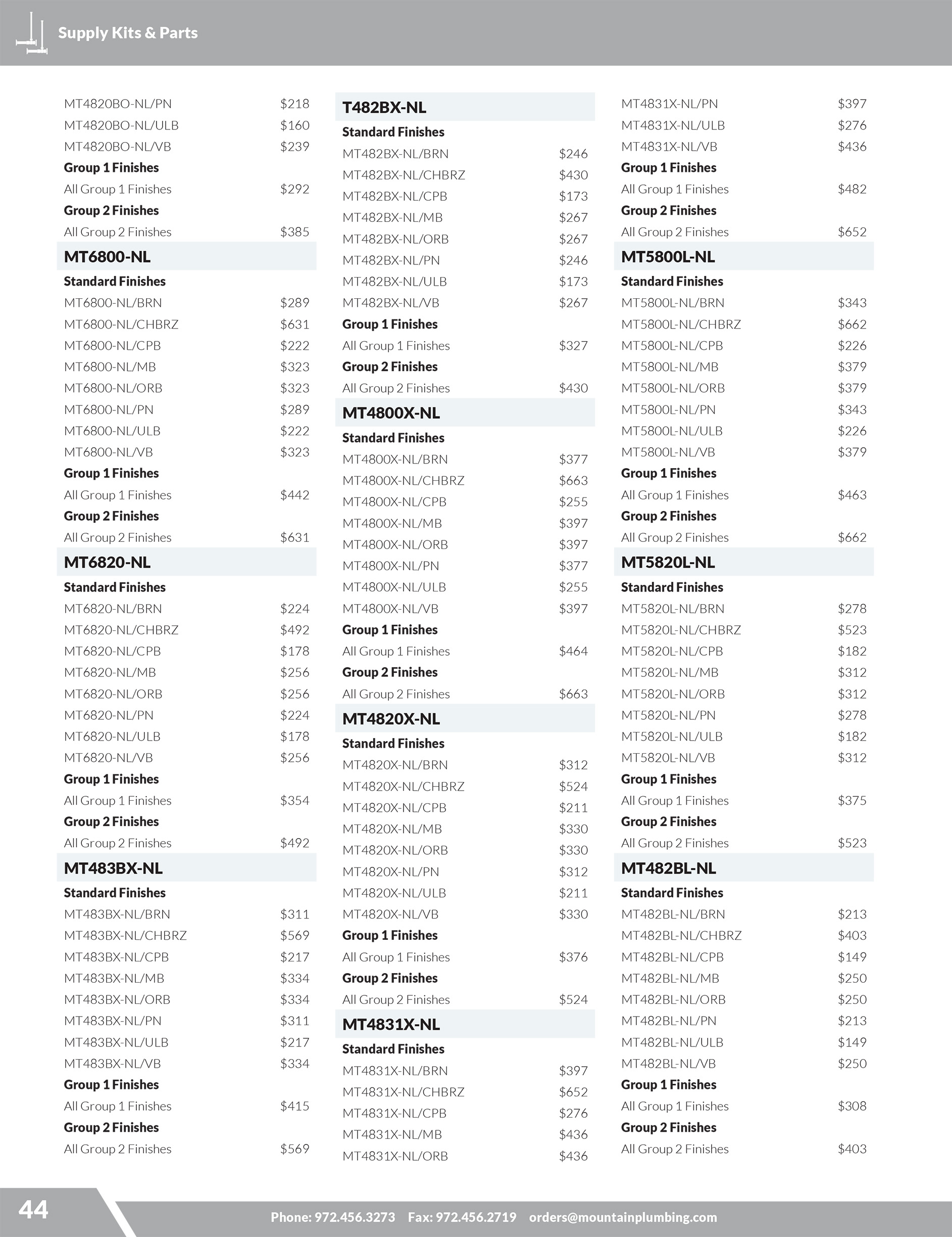 MPP 2026 Pricing Supplement - Supply Kits Parts -- PAGE9